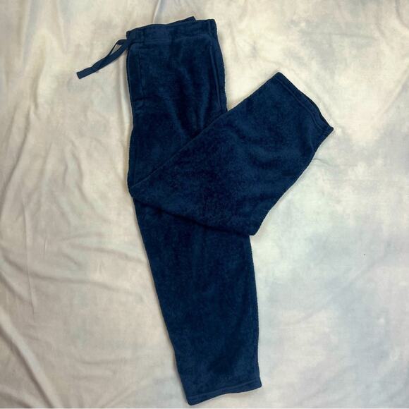IZOD Men's Pajama Lounge Pants Draw String, Loose Fit,  Dark Blue, Relax, Fuzzy - Picture 1 of 8